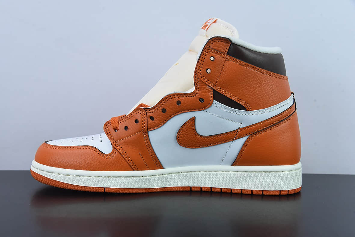 乔丹Air Jordan 1 Retro Starfish爱马仕橙小扣碎高帮篮球鞋纯原版本 货号：DO9369-101