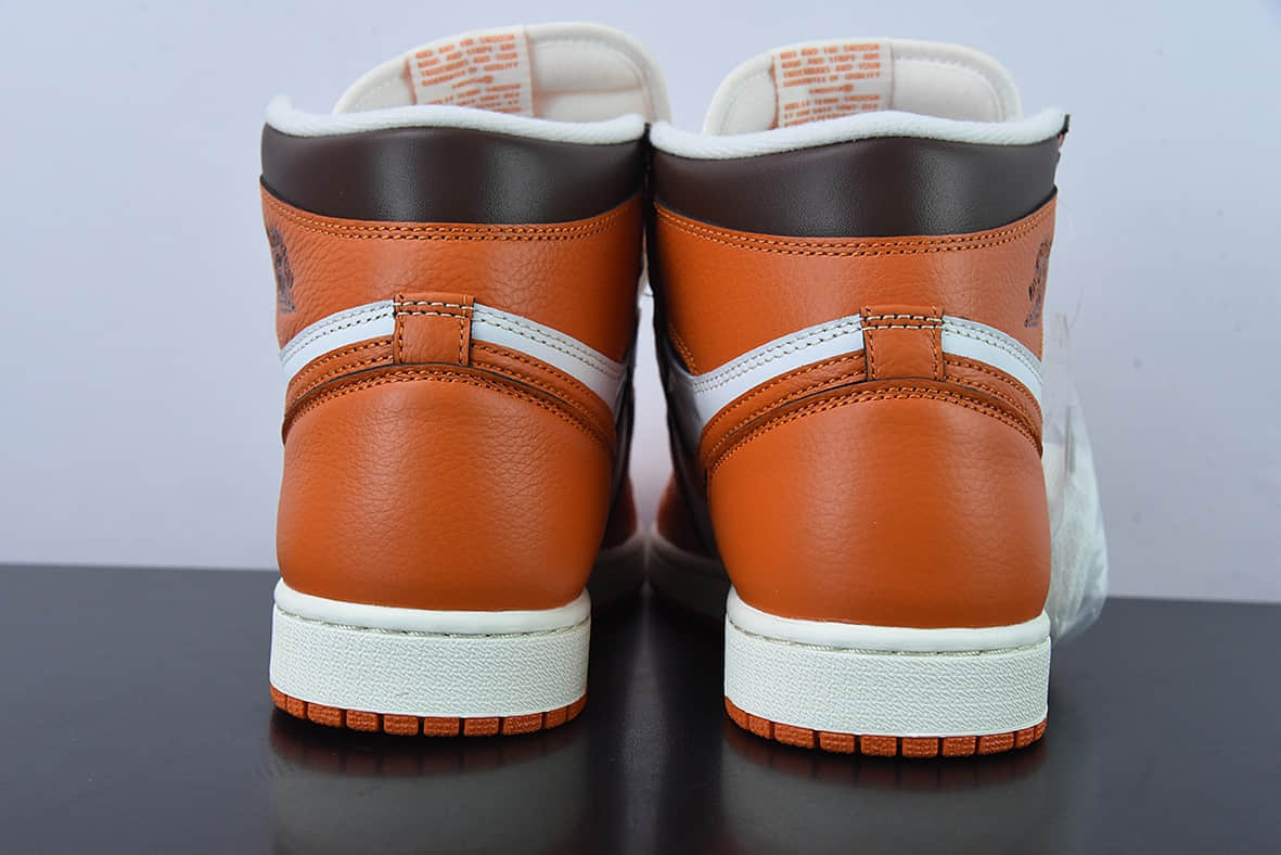 乔丹Air Jordan 1 Retro Starfish爱马仕橙小扣碎高帮篮球鞋纯原版本 货号：DO9369-101