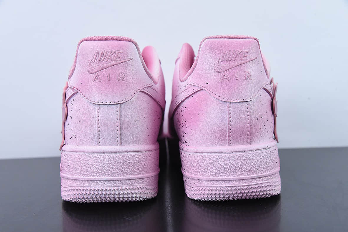 耐克Nike Chrome Hearts X AIR FORCE 1 克罗心联名做旧泼墨 “粉”空军一号低帮休闲板鞋纯原版本 货号:CW2288-111