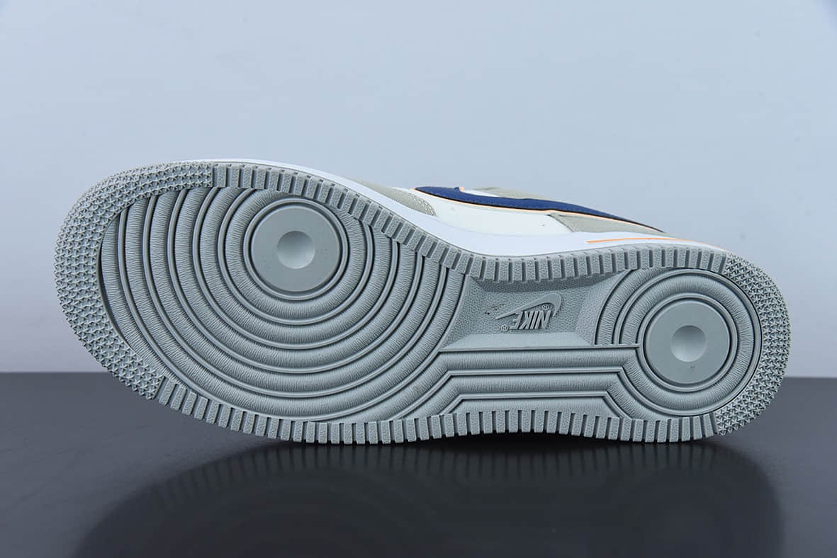 耐克NIke Air Force 1 '07 灰白蓝双勾布面空军一号低帮休闲板鞋纯原版本 货号:DG2296-021