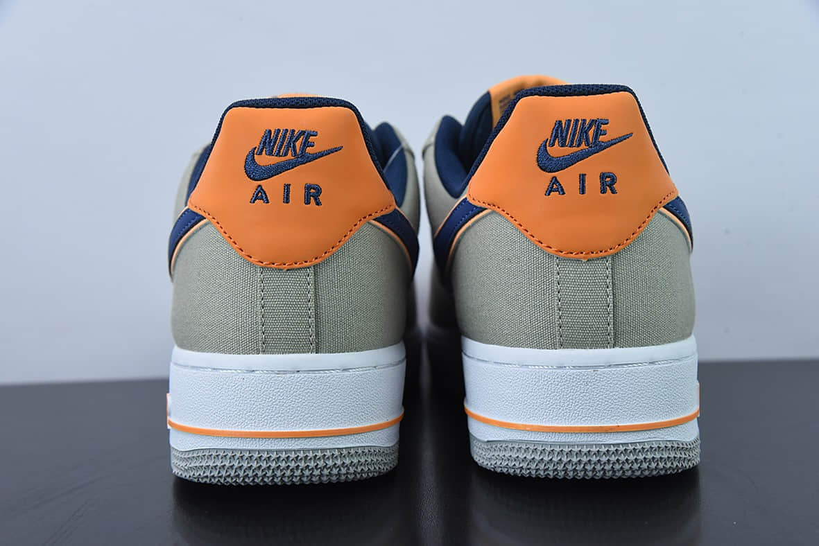 耐克NIke Air Force 1 '07 灰白蓝双勾布面空军一号低帮休闲板鞋纯原版本 货号:DG2296-021