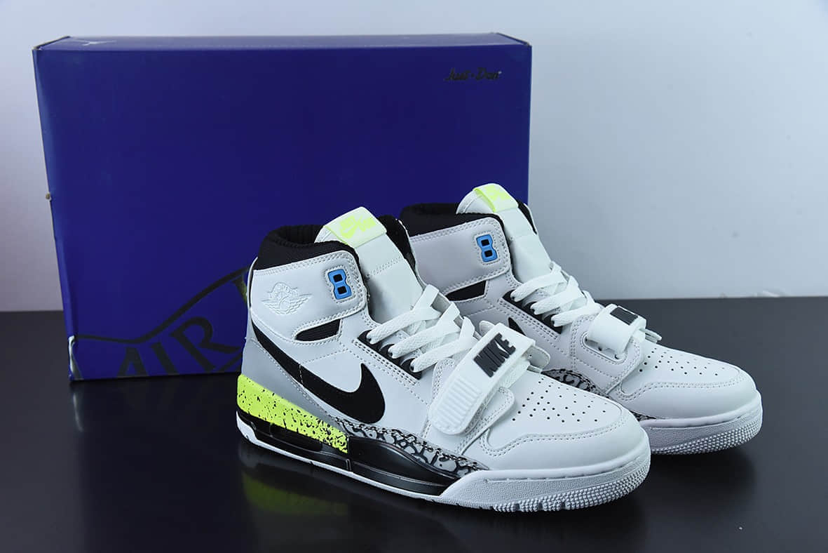 乔丹Air Jordan Legacy AJ312三合一白黑荧光绿高帮篮球鞋纯原版本 货号:AQ4160-107