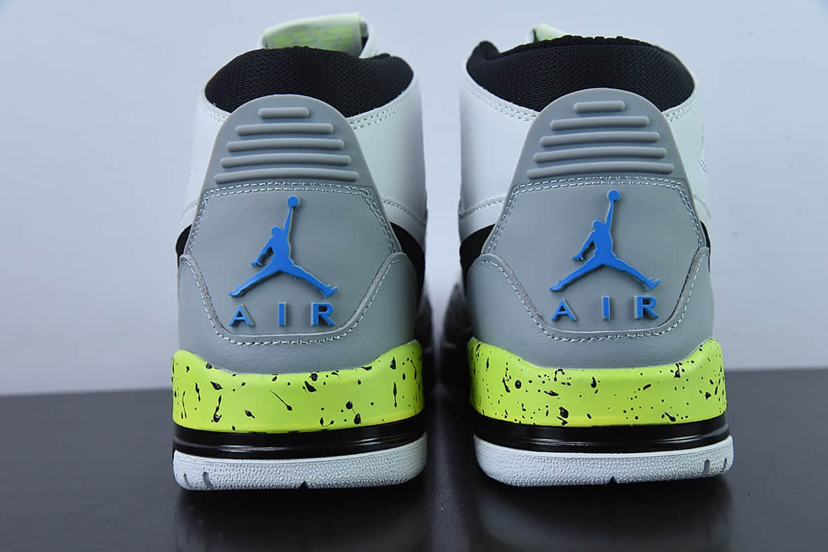 乔丹Air Jordan Legacy AJ312三合一白黑荧光绿高帮篮球鞋纯原版本 货号:AQ4160-107