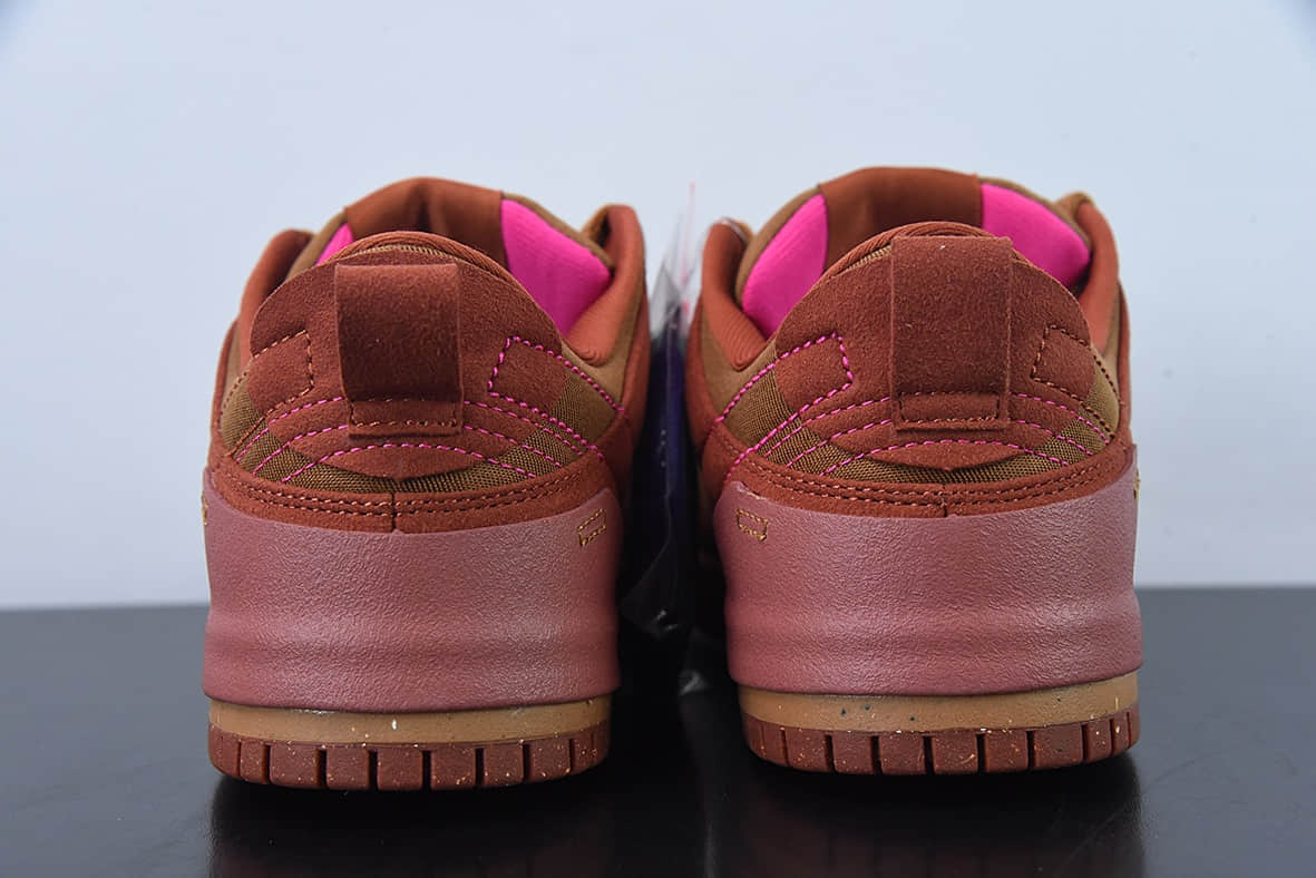 耐克Nike Wmns Dunk Low Disrupt 2Desert Bronze解构棕红粉双钩轻量扣篮破坏二代系列全新解构风低帮休闲运动滑板板鞋纯原版本 货号：DH4402-200