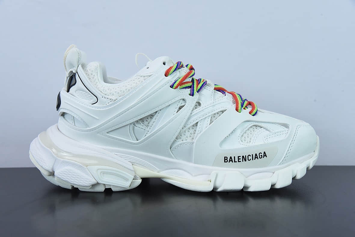 巴黎世家Balenciaga3.0 Track.2 Open Sneaker巴黎世家3.0白彩色低帮老爹鞋纯原版本 货号:542436W3RM19081