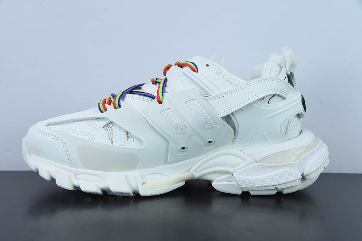 巴黎世家Balenciaga3.0 Track.2 Open Sneaker巴黎世家3.0白彩色低帮老爹鞋纯原版本 货号:542436W3RM19081