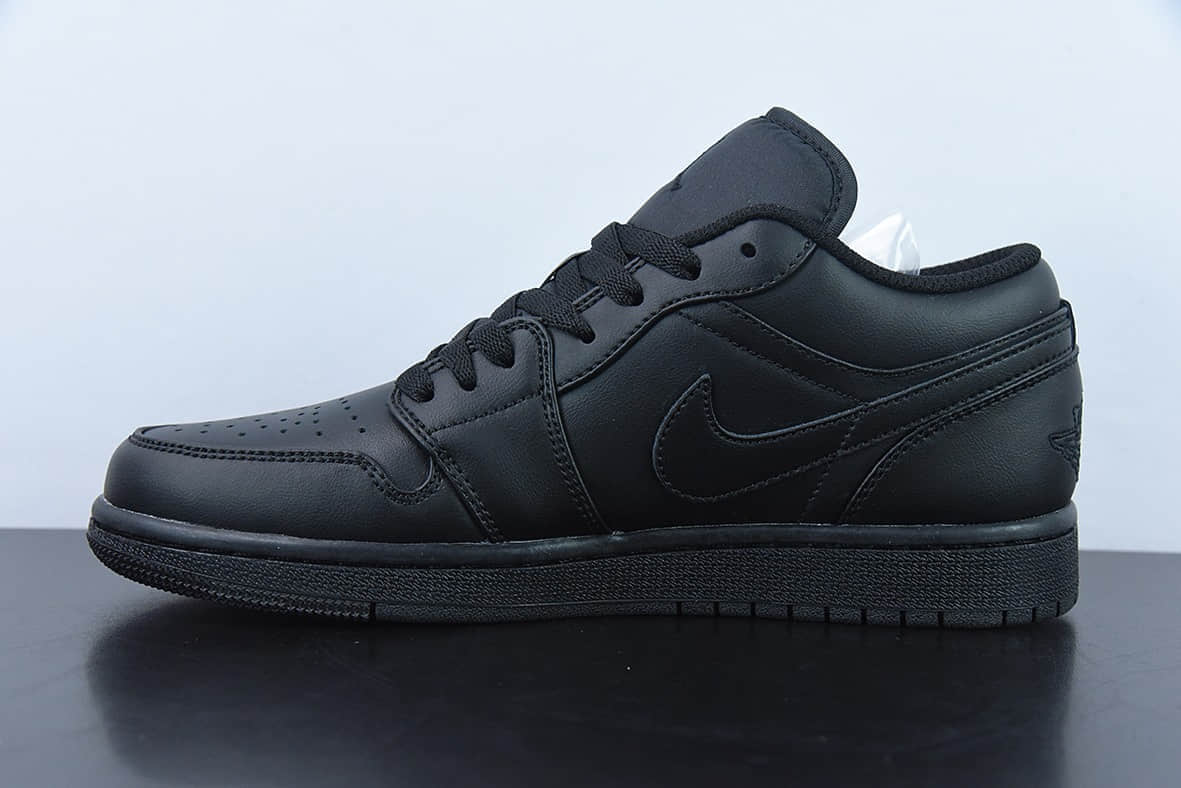 乔丹Air Jordan LowTriple Black AJ1乔丹一代纯黑武士低帮经典复古文化休闲运动篮球鞋纯原版本 货号：553558-093