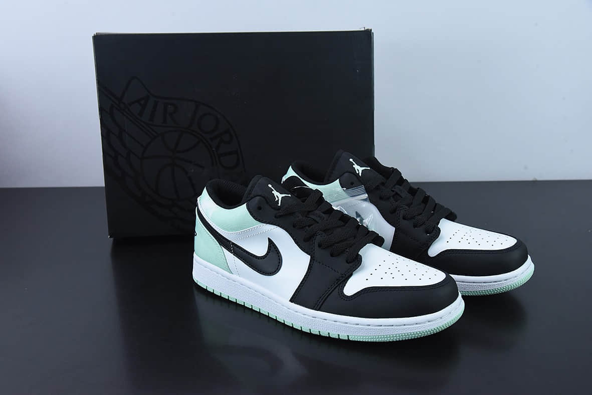 乔丹Air Jordan Low AJ1白黑绿小蒂芙尼低帮篮球鞋纯原版本 货号：DM1199-100