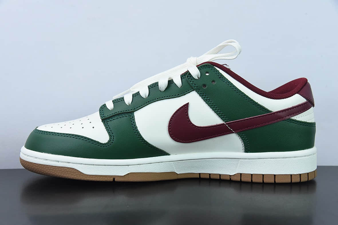 耐克Nike SB Dunk Low Gorge Green 豆沙绿配色SB低帮休闲板鞋纯原版本 货号:FB7160-161