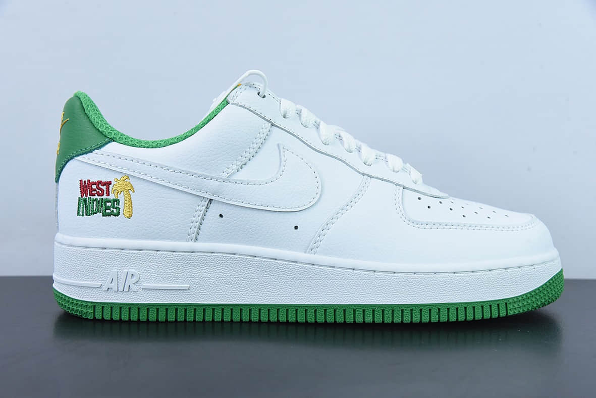 耐克Nike Air Force 1 Low 07 白绿布鲁克林群岛城市限定空军一号低帮休闲板鞋纯原版本 货号：DX1156-100