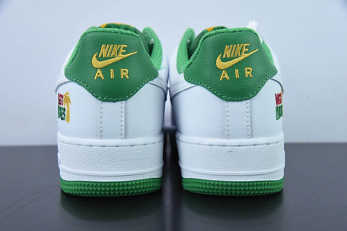 耐克Nike Air Force 1 Low 07 白绿布鲁克林群岛城市限定空军一号低帮休闲板鞋纯原版本 货号：DX1156-100