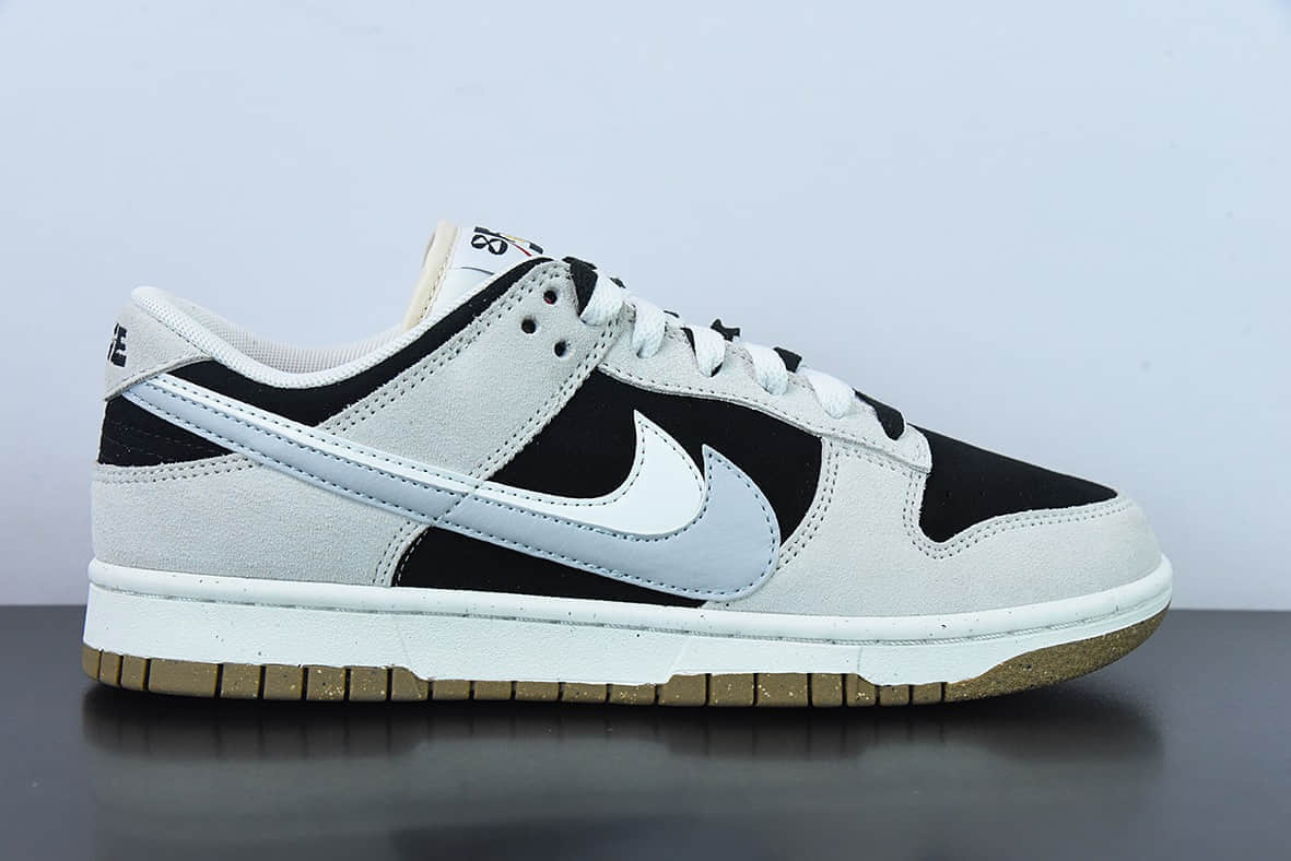 耐克Nike Frame Skate x Nike SB Dunk Low “Habibi” 白灰双勾SB低帮滑板鞋纯原版本 货号:DD9457-102