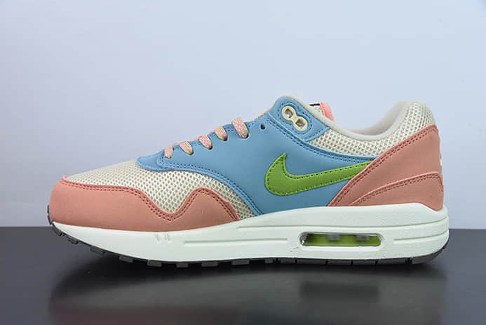 耐克Nike Air Max 1 Light Madder Root蓝粉半掌气垫复古跑步鞋纯原版本 货号：DV3196-800