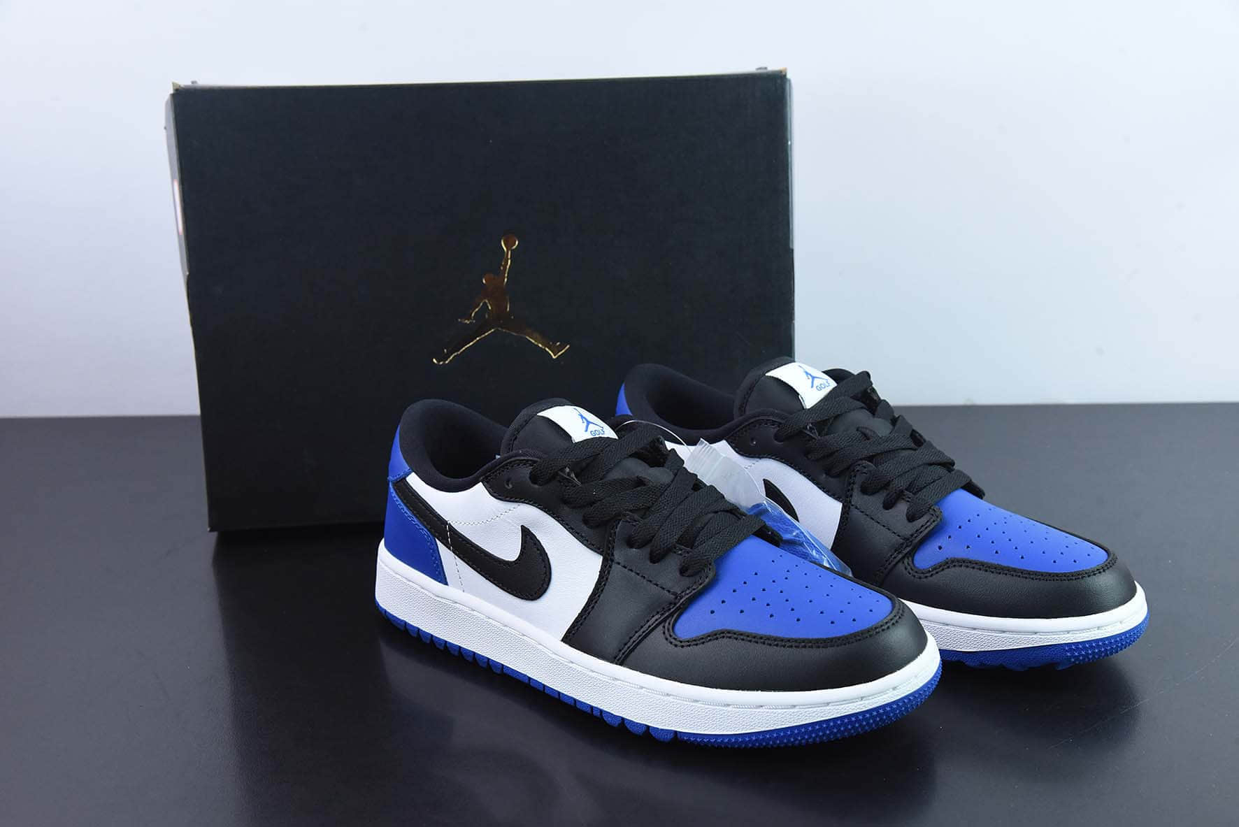 乔丹Air Jordan 1 Low Golf 小黑蓝脚趾高尔夫系列低帮篮球鞋纯原版本 货号:DD9315-102