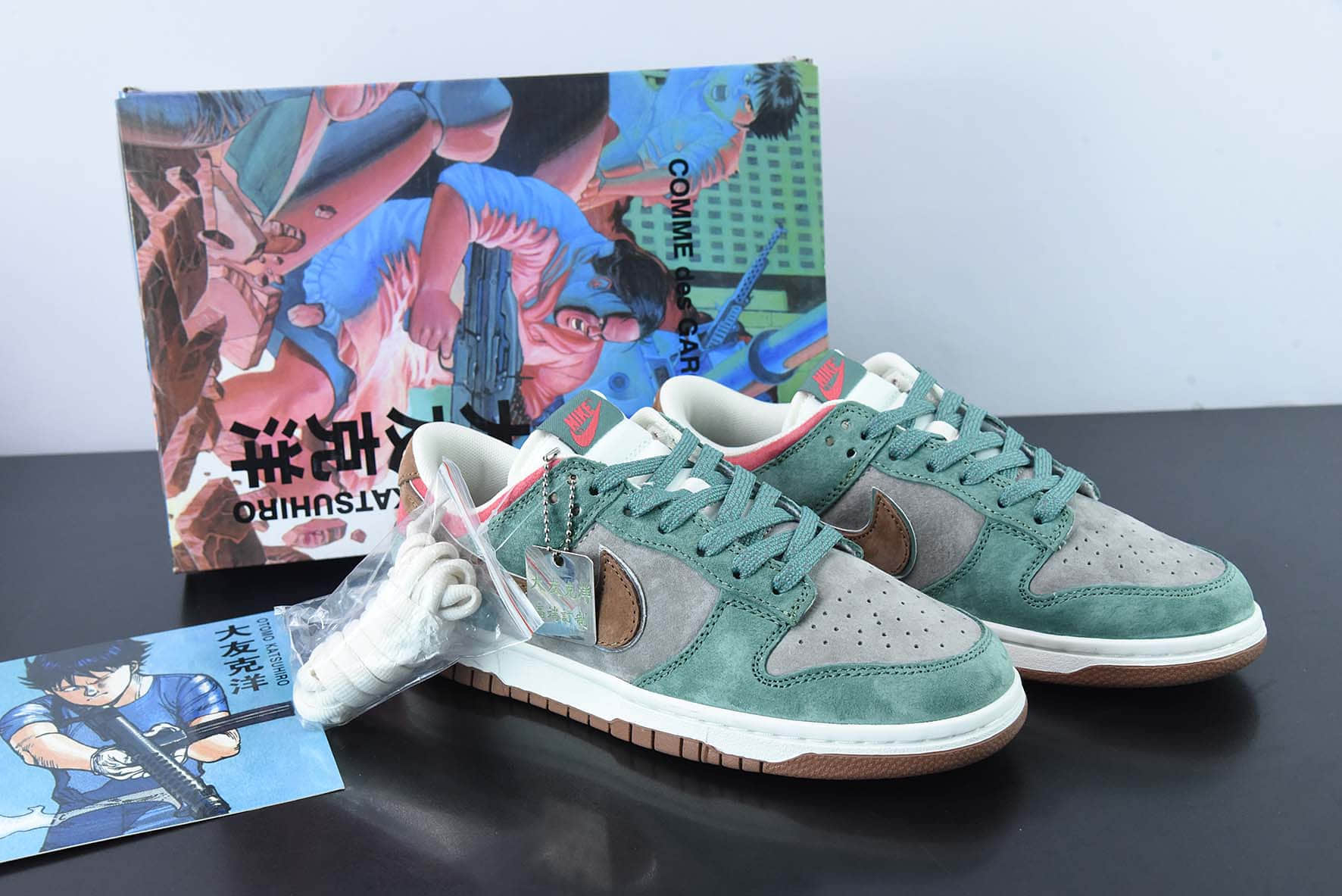 耐克Nike Otomo Katsuhiro x NK SB Dunk Low Steamboy OST 大友克洋联名麂皮黄灰绿SB低帮滑板鞋纯原版本 货号:LF0039-023