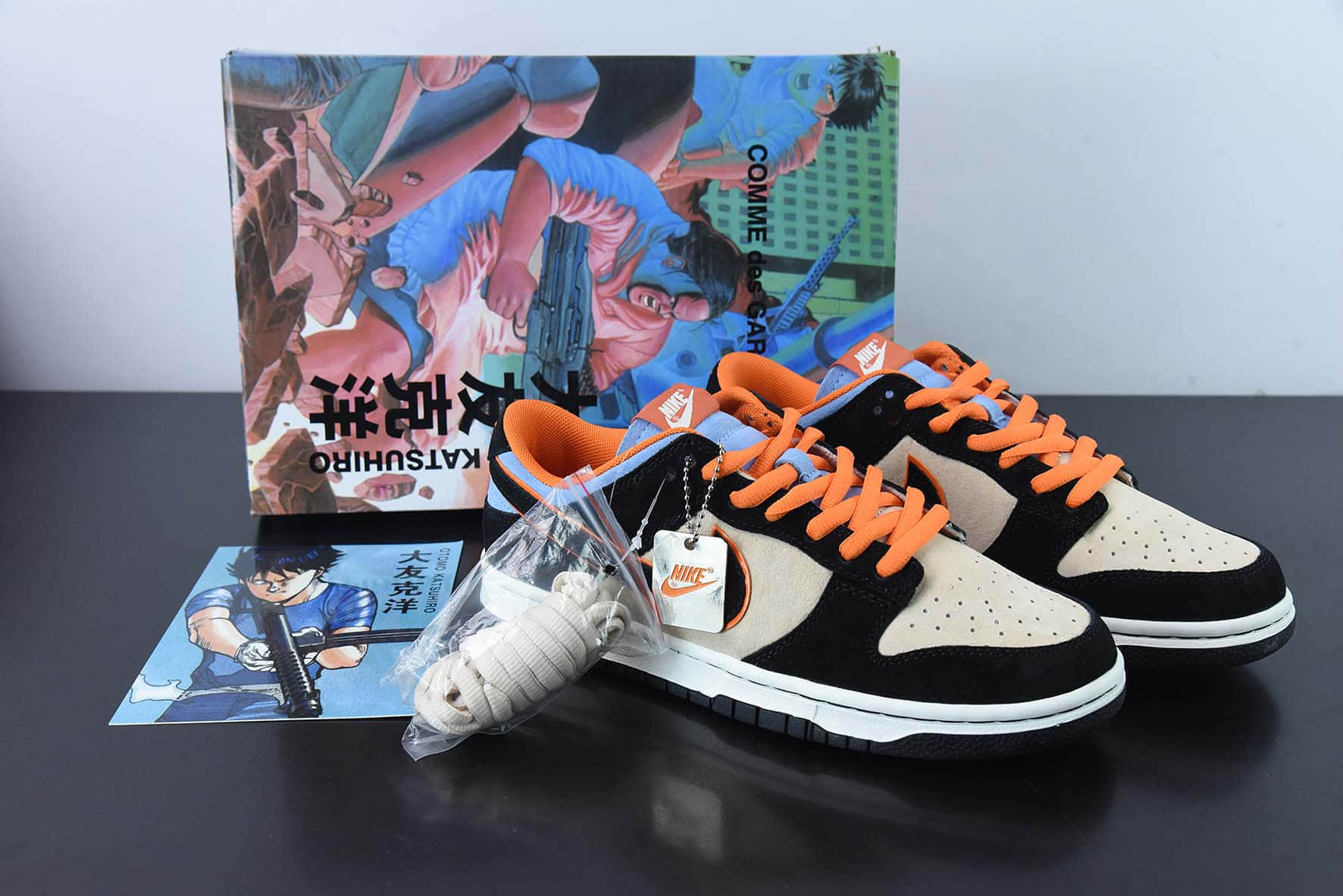 耐克Nike Otomo Katsuhiro x NK SB Dunk Low Steamboy OST 大友克洋联名麂皮黑橙SB低帮滑板鞋纯原版本 货号：LF0039-027