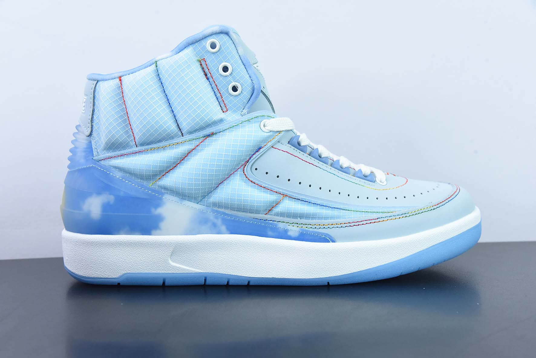 乔丹Air Jordan Balvin x Air Jordan AJ2 Retro High SP联名蓝色笑脸灯光高帮板鞋纯原版本 货号:DQ7691-419