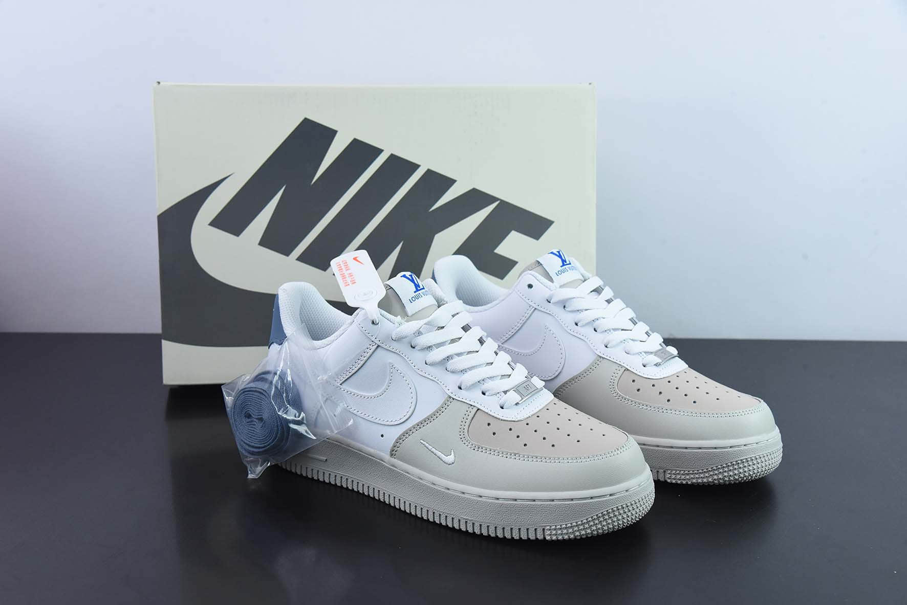 耐克Nike Air Force 1 '07 Low LV联名灰白棕蓝空军一号低帮运动休闲板鞋纯原版本 货号：BS8871-301