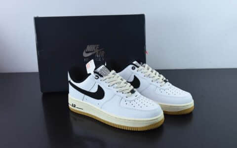 耐克Nike Air Force 1 AF1 白黑灰尾生胶底空军一号低帮休闲板鞋纯原版本 货号：DR0148-101