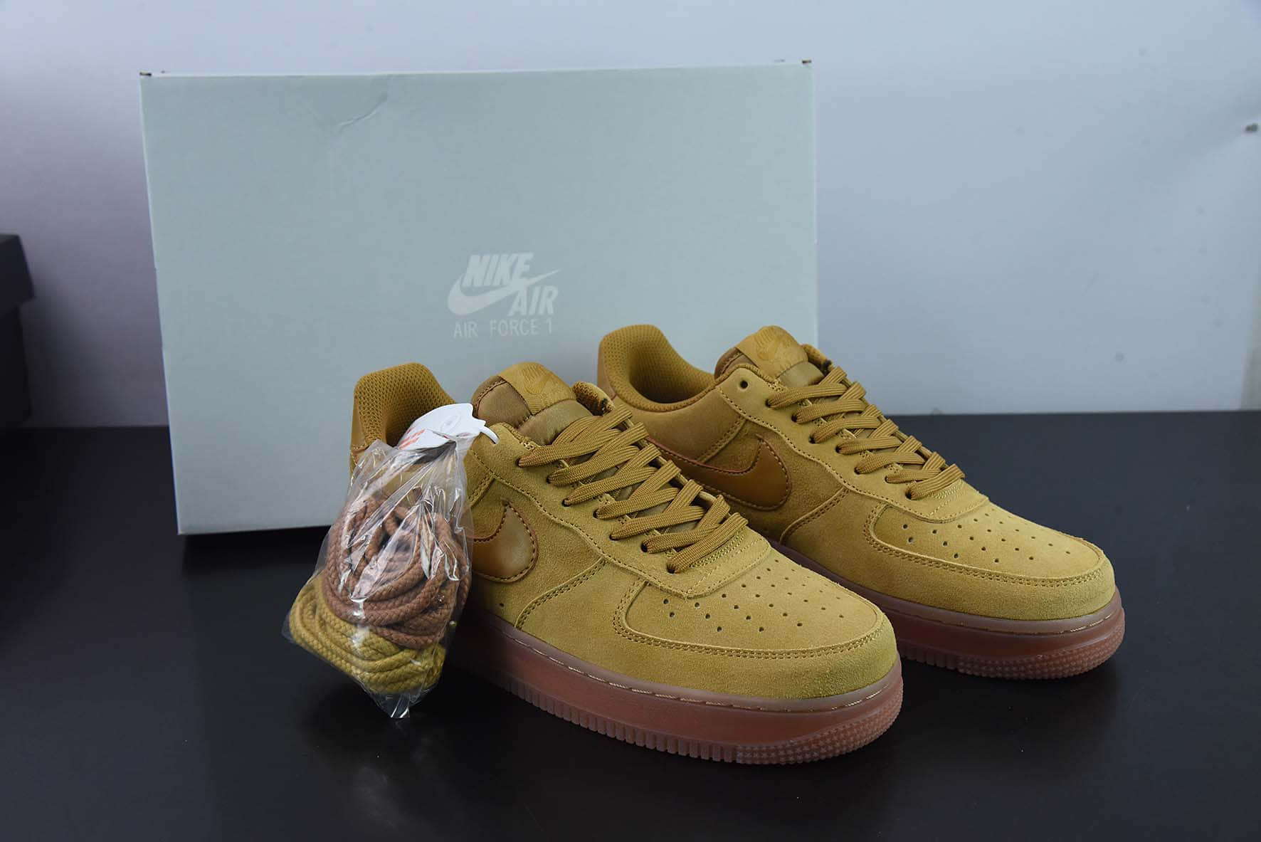 耐克Nike Air Force 1 Low 07 LV8 Wheat Flax 二代小麦空军一号低帮休闲板鞋纯原版本 货号：BQ5485-700