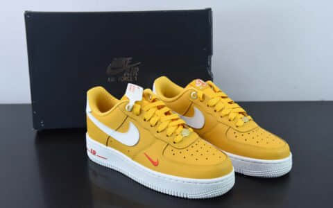 耐克Nike Air Force 1 ’07 Low 白橙黄红小勾空军一号低帮运动休闲板鞋纯原版本 货号：DQ7582-700