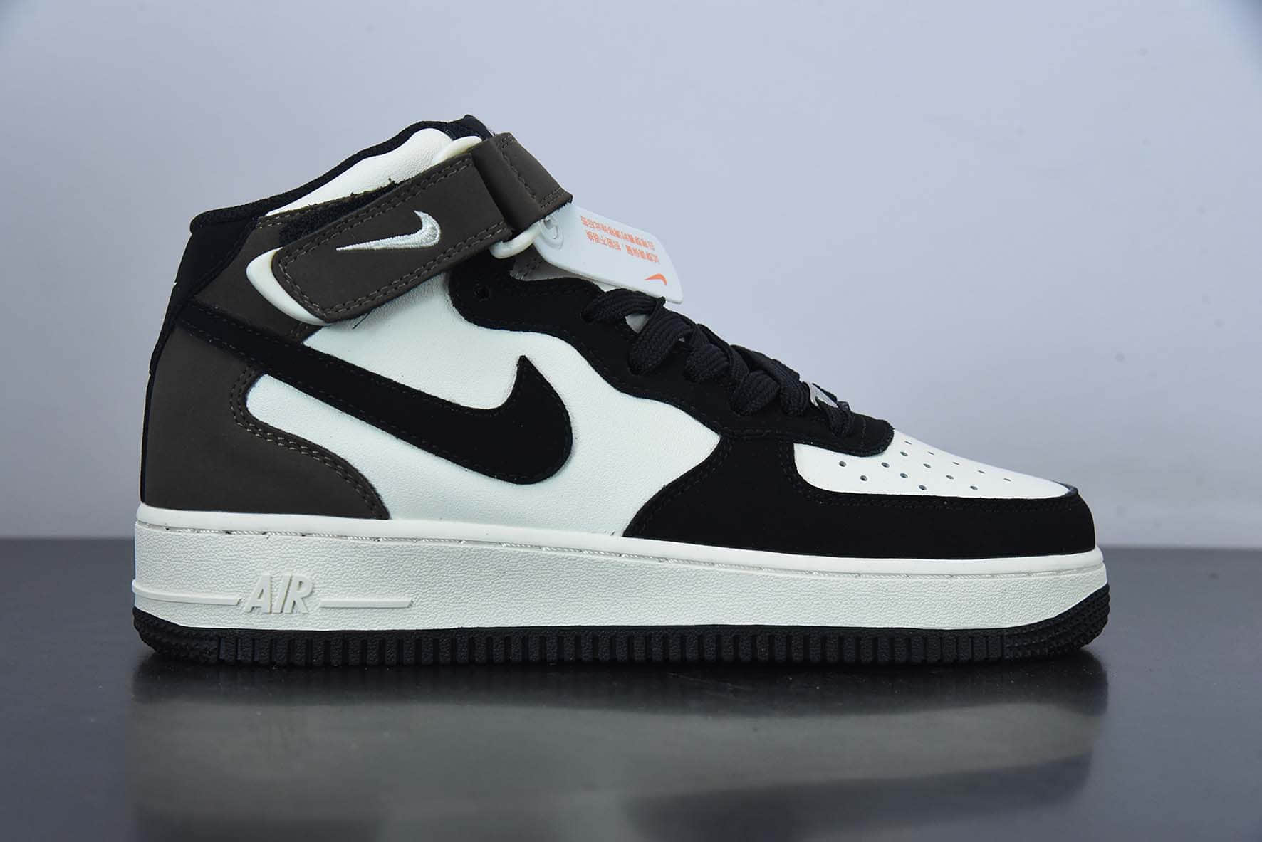 耐克Nike Air Force 1 '07 MidDark Mocha皮革黑摩卡小倒钩空军一号经典中帮板鞋纯原版本 货号：GH5696-023