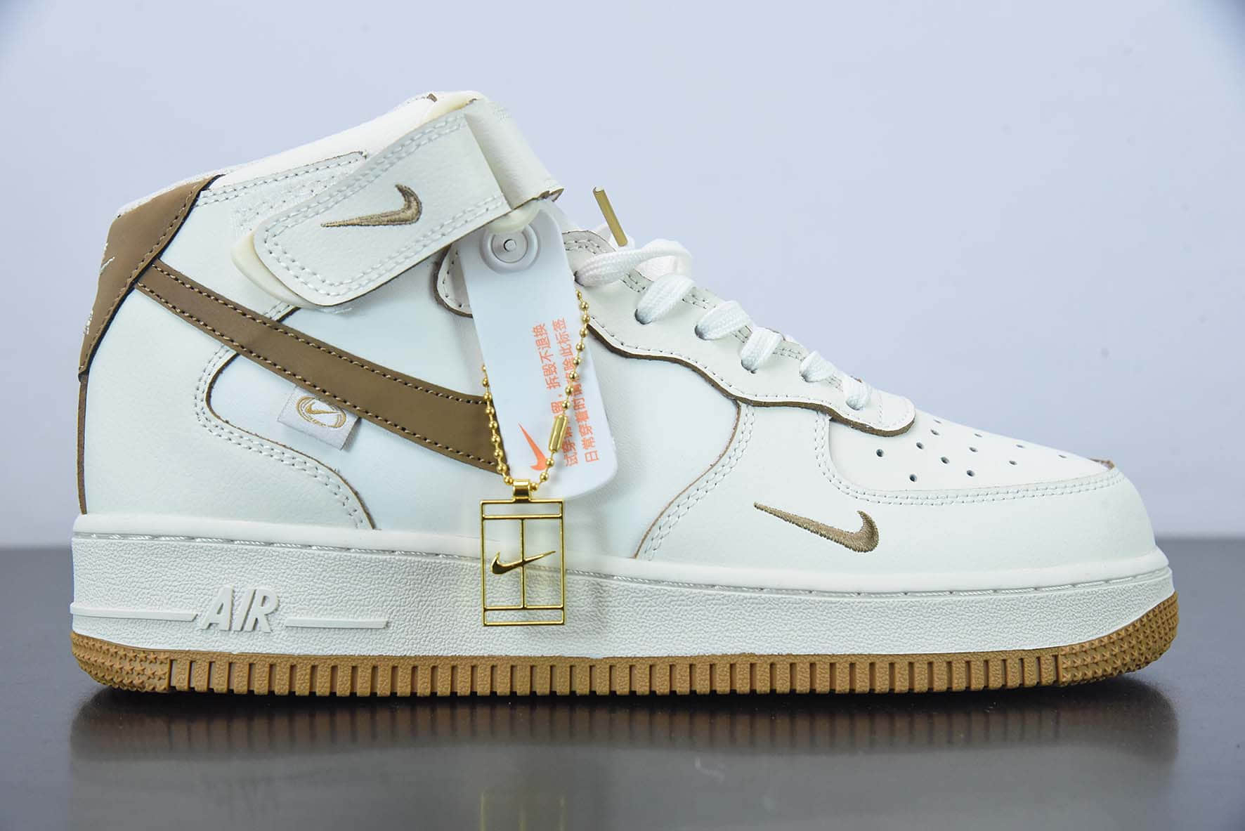 耐克Nike Air Force 1'07 Mid Mocha Brown 摩卡棕空军一号中帮休闲板鞋纯原版本 货号:FB1869-022