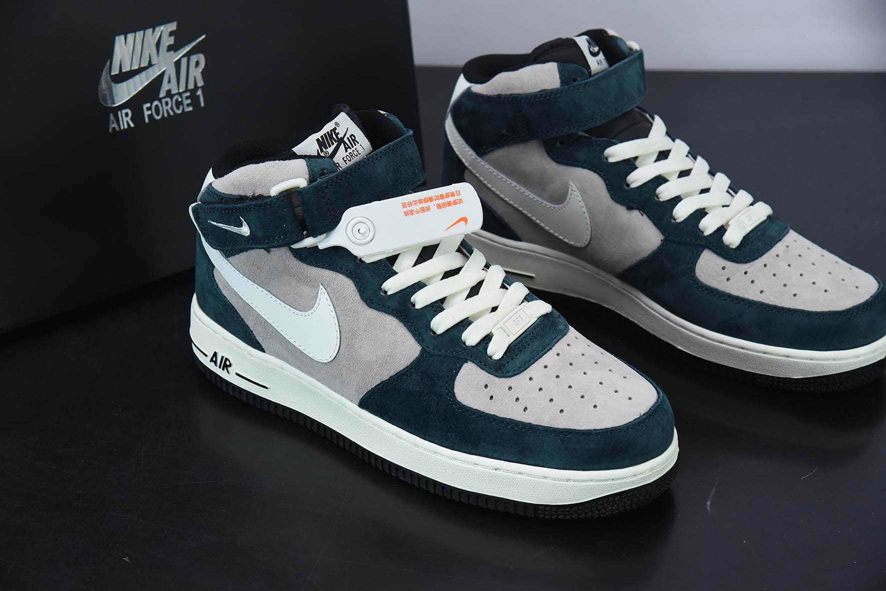 耐克Nike Air Force 1'07 奶白灰绿空军一号中帮运动休闲板鞋纯原版本 货号: DE6933-865