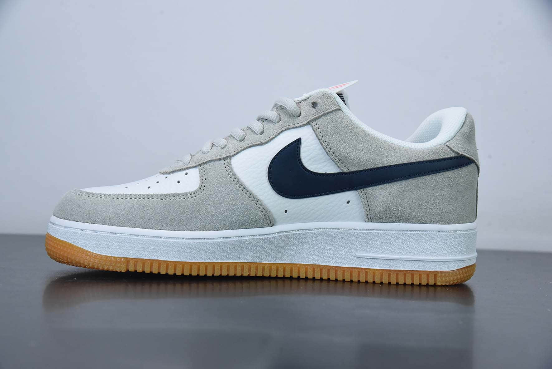 耐克Nike Air Force 1'07 Low 灰蓝深胶麂皮空军一号低帮休闲板鞋纯原版本 货号:AH0289-100