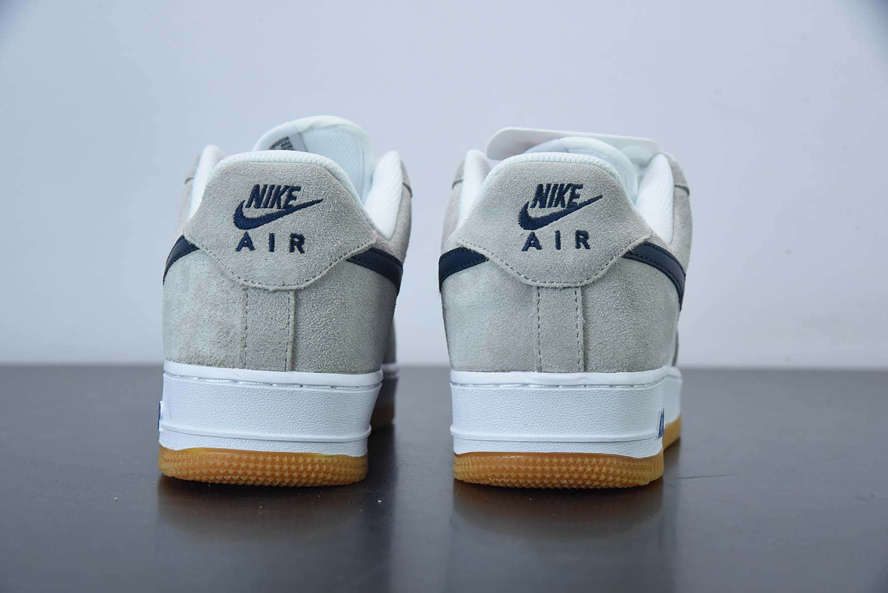 耐克Nike Air Force 1'07 Low 灰蓝深胶麂皮空军一号低帮休闲板鞋纯原版本 货号:AH0289-100