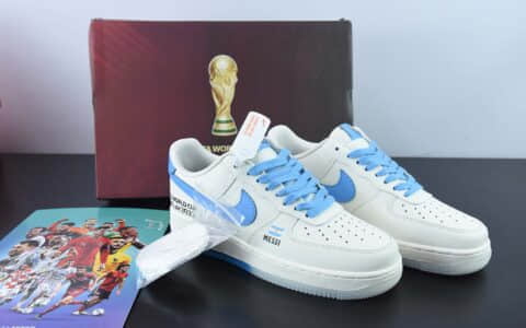 耐克NIke Air Force 1 ’07 Low世界杯联名阿根廷—球王梅西空军一号低帮运动休闲板鞋纯原版本 货号：DR9868-800