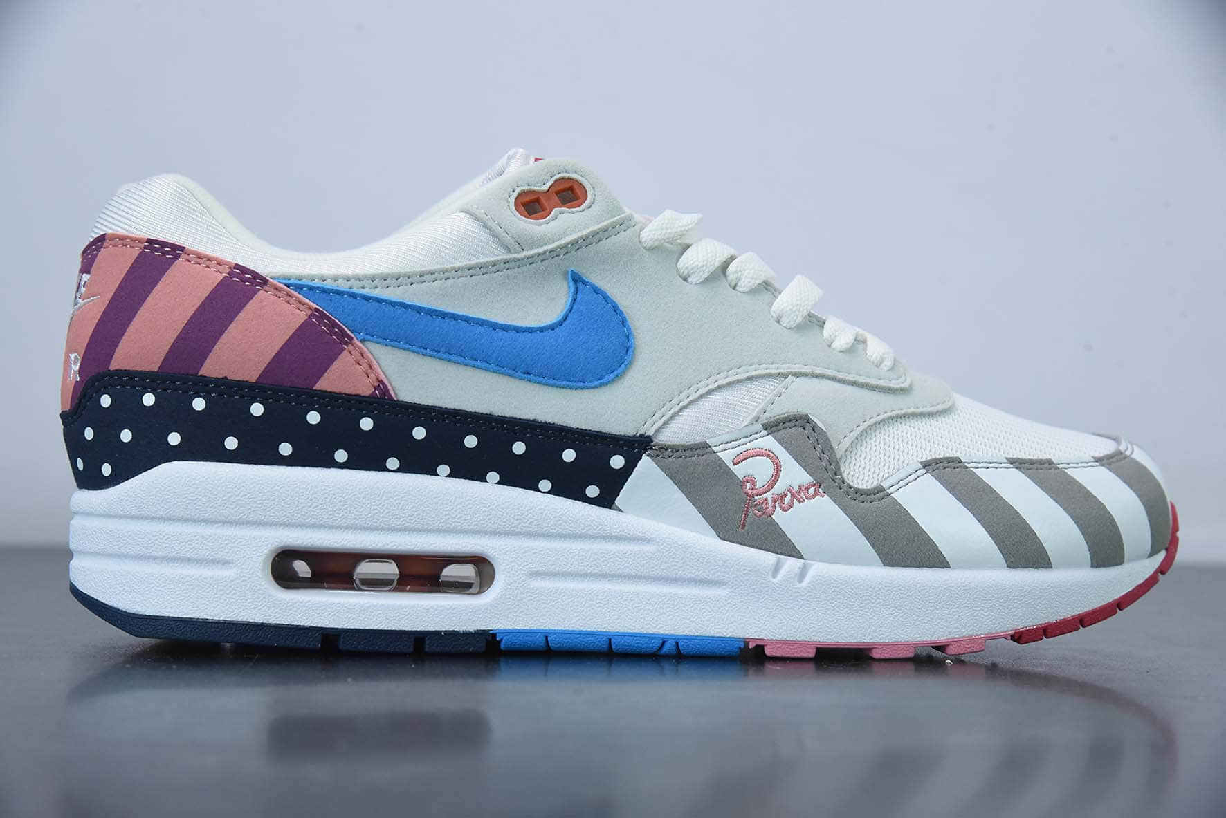 耐克Nike Piet Parra x Nike Air Max 1 White Multi彩虹游乐园复古气垫百搭慢跑鞋纯原版本 货号:AT3057-100
