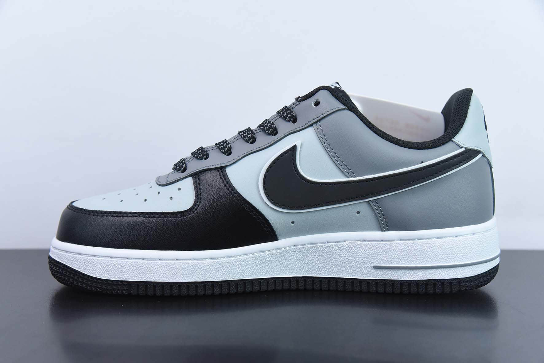 耐克Nike Air Force 1'07 Low 狼灰黑空军一号低帮休闲板鞋纯原版本 货号：TP5558-756