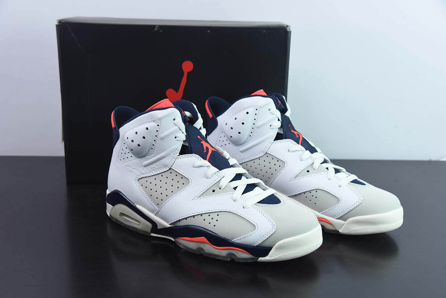 乔丹Air Jordan Retro 6TinkerAJ6手稿白蓝红外线中帮复古休闲文化篮球鞋纯原版本 货号：384664-104