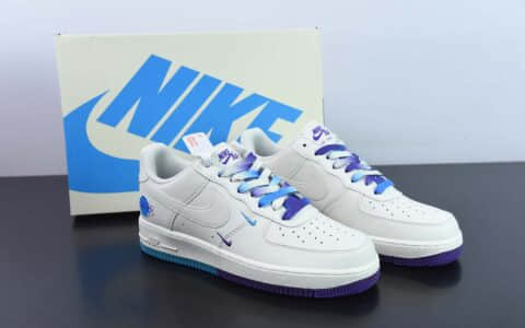 耐克Nike Air Force 1 Low ’07 “米兰紫”洛杉矶复古湖人城市限定低帮空军一号休闲板鞋纯原版本 货号：LA9696-023