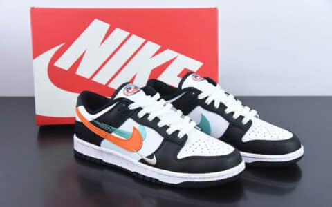 耐克Nike Dunk Low Multi-Color Swoosh 三色彩勾低帮休闲板鞋纯原版本 货号：FD4623-131