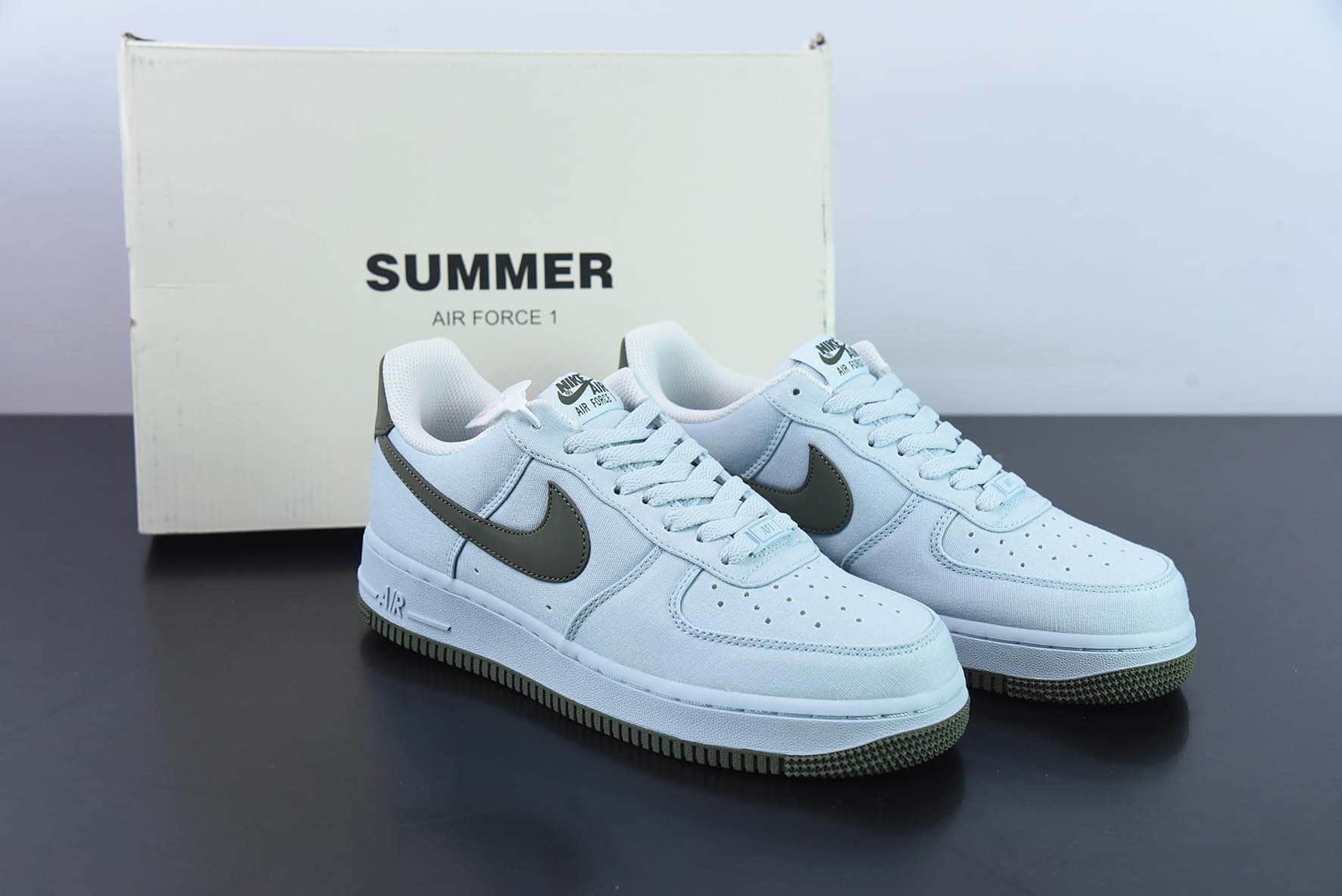 耐克Nike Air Force 1'07 Low 月绿布面空军一号休闲板鞋纯原版本 货号：DG2296-002