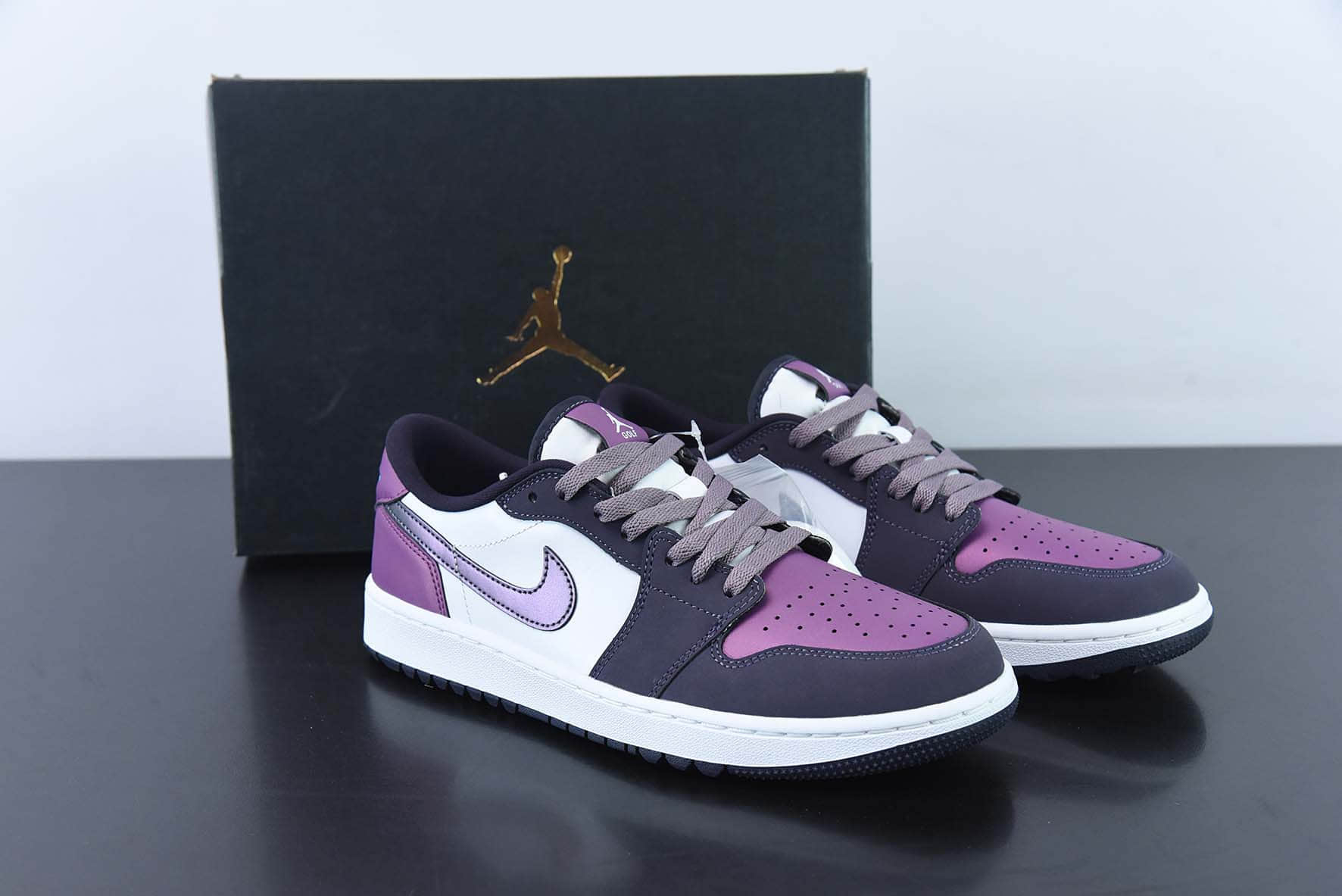 乔丹Air Jordan 1 Low Golf Copa AJ1高尔夫系列白紫脚趾低帮文化篮球鞋纯原版本 货号：DZ9787-155