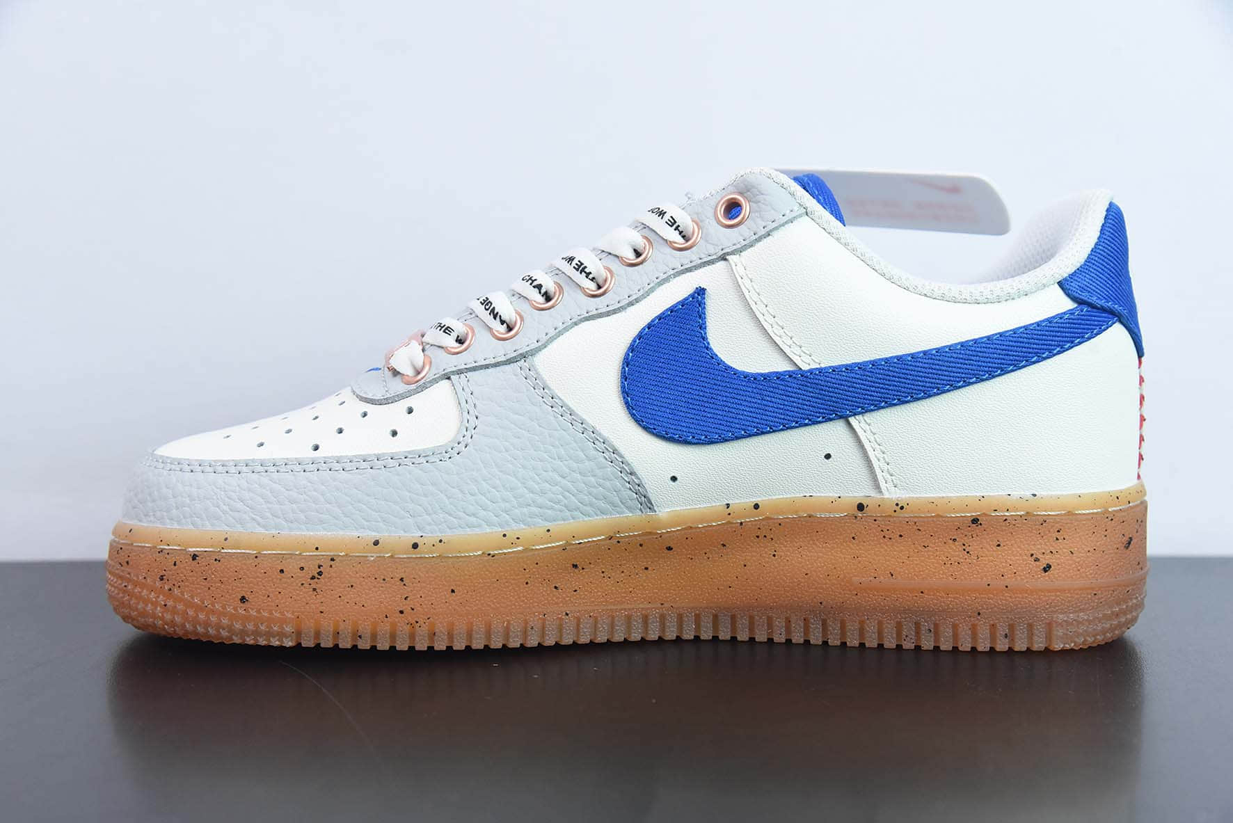耐克Nike Air Force 1’07 LowSJackie Robinson皮革米白灰宝蓝红42球衣空军一号经典低帮板鞋纯原版本 货号:FN1868-100