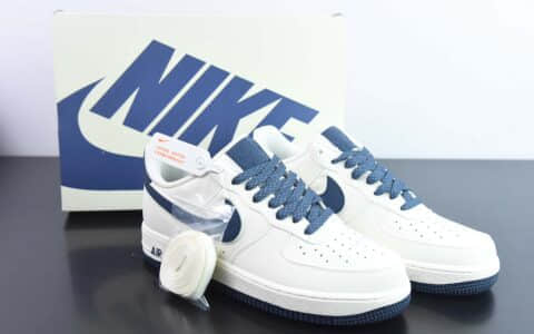 耐克Nike Air Force 1’07 Low 米深蓝满天星空军一号低帮休闲板鞋纯原版本 货号：GL6835-003