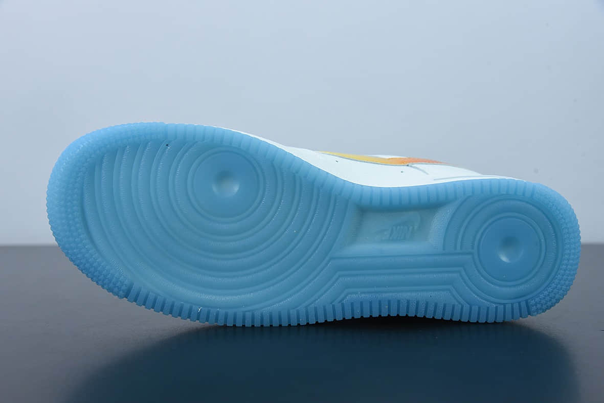 耐克Nike Air Force 1 AF1 白红黄渐变海外版空军一号低帮休闲板鞋纯原版本 货号:NJ5696-789