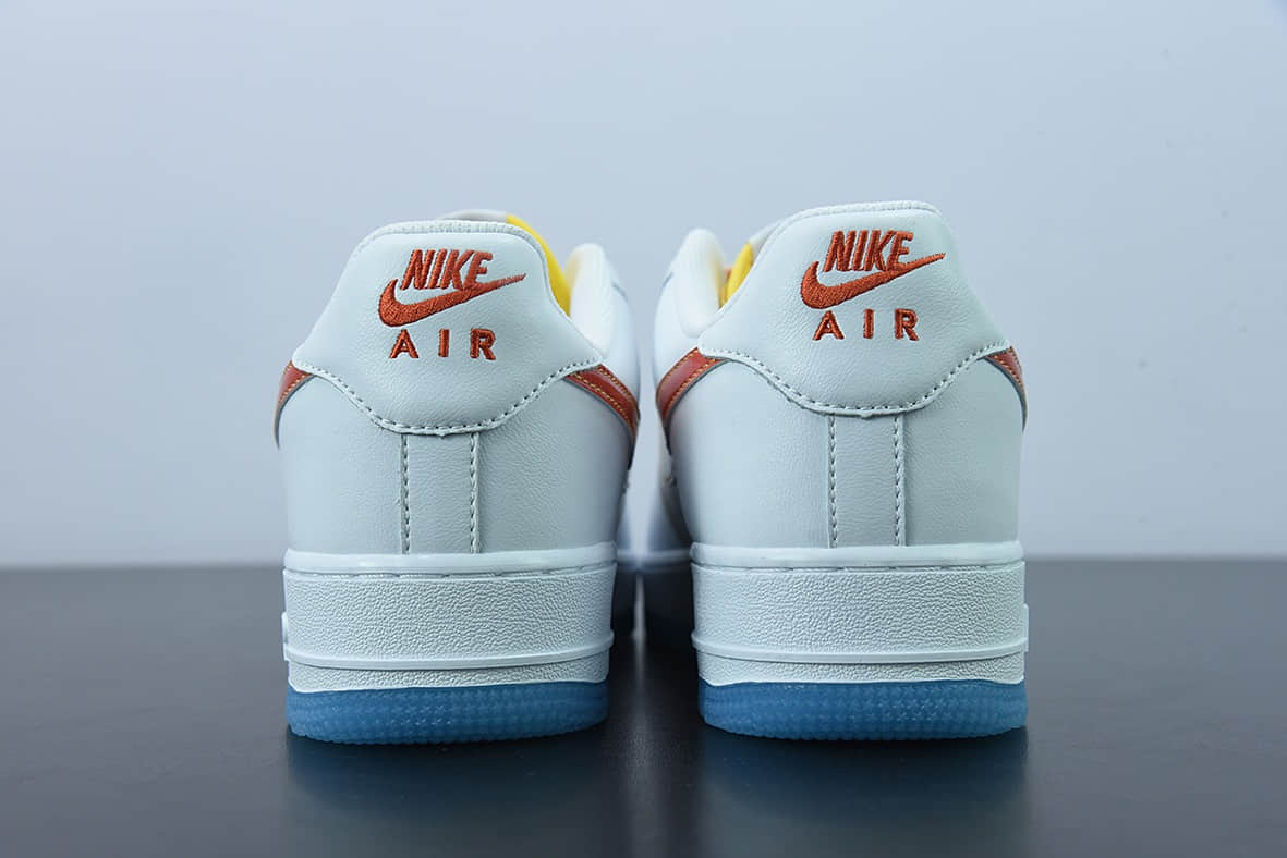 耐克Nike Air Force 1 AF1 白红黄渐变海外版空军一号低帮休闲板鞋纯原版本 货号:NJ5696-789