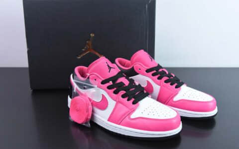 乔丹Air Jordan 1 Low GSFierce PinkAJ1荧光粉黑白低帮经典复古文化休闲运动篮球鞋纯原版本 货号：DZ5365-601