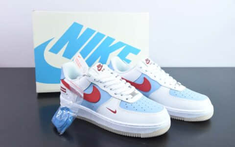 耐克NIke Air Force 1 ’07 Supreme 联名水晶蓝空军一号低帮休闲板鞋纯原版本 货号：BS9055-826