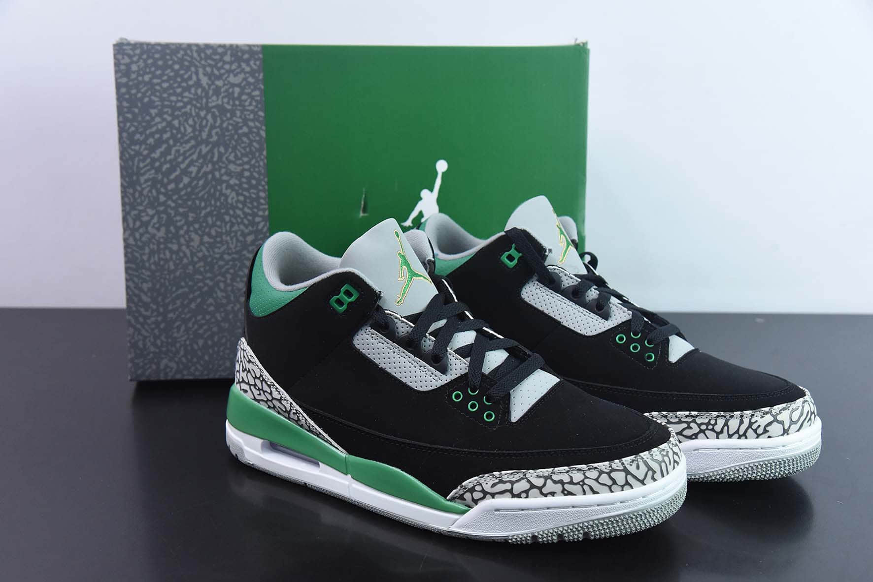 乔丹Air Jordan 3 RetroPine GreenAJ3松绿黑爆裂纹中帮复古休闲运动文化篮球鞋纯原版本 货号：CT8532-030