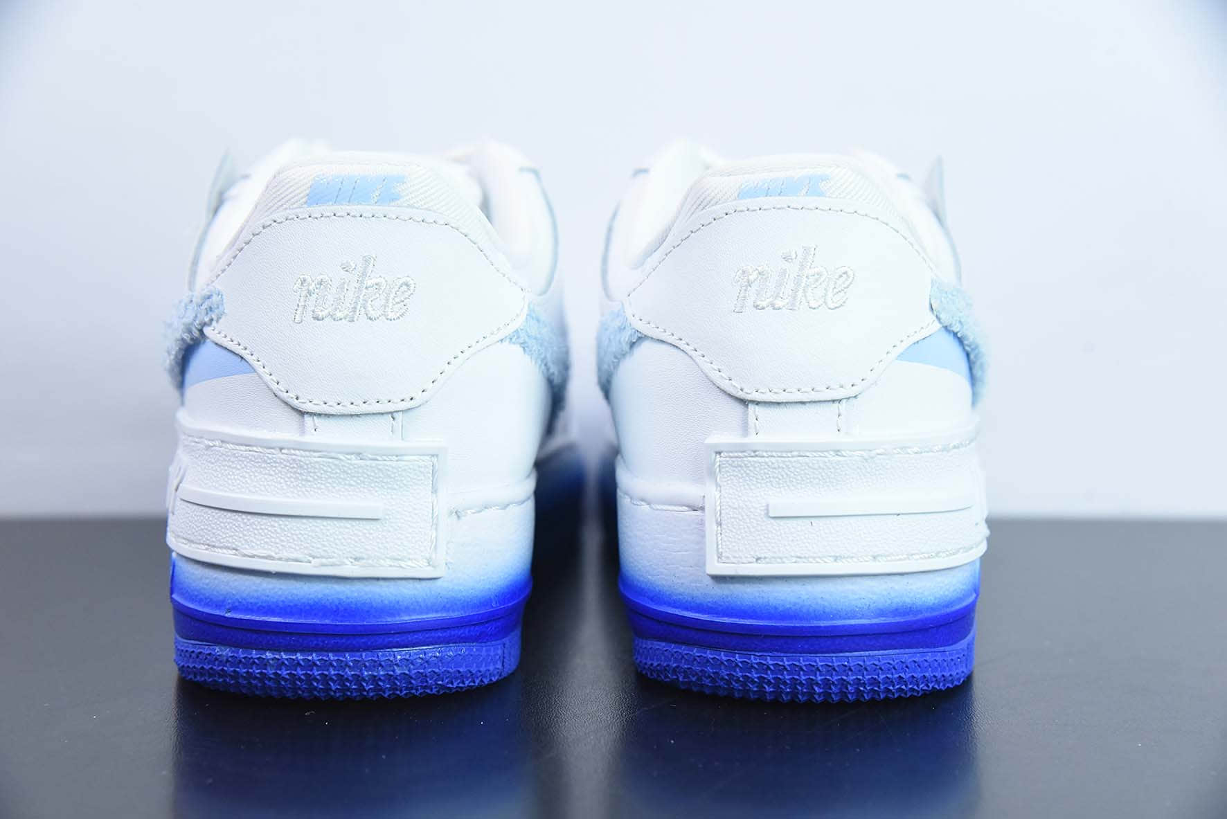 耐克Nike WMNS Air Force 1 ShadowPastel白蓝毛巾勾空军一号轻量增高低帮百搭板鞋纯原版本 货号:FJ4567-100