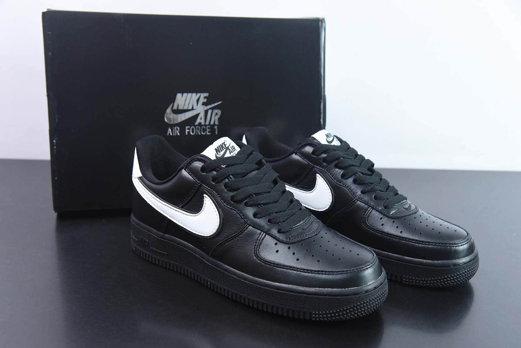 耐克Nike Air Force 1'07 Low 黑白勾空军一号低帮休闲板鞋纯原版本 货号:CQ0492-001