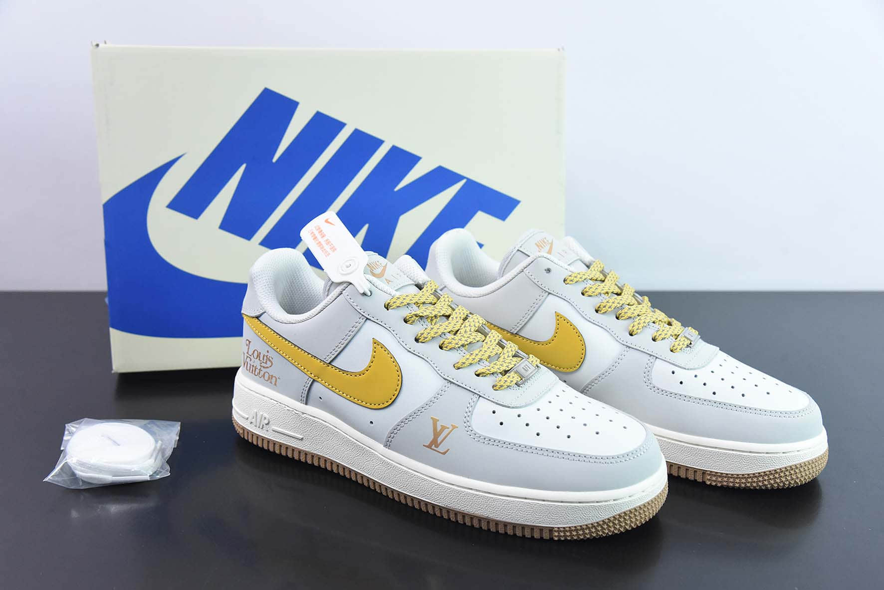 耐克Nike Air Force 1 '07 Low “LV联名暖灰色”空军一号低帮休闲板鞋纯原版本 货号:HX123-006