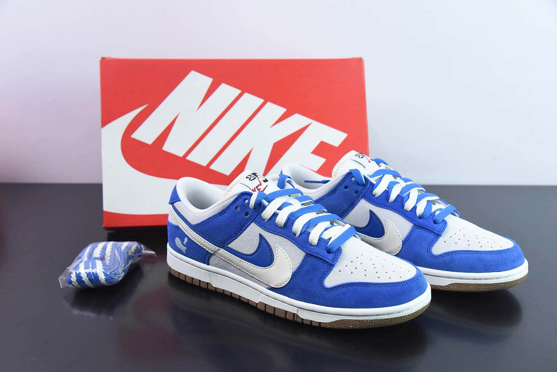 耐克Nike SB Dunk Low 85 双勾白灰蓝 SB低帮运动休闲板鞋纯原版本 货号：DO9457-139 