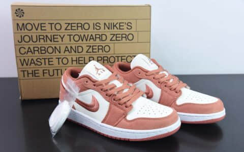 乔丹Air Jordan 1 Low AJ1 乔丹1代白粉刺绣低帮文化篮球鞋纯原版本 货号：FN3722-801